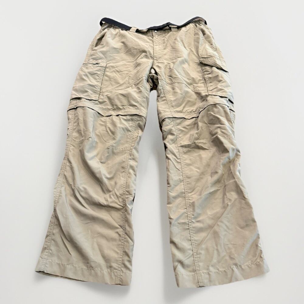 Columbia Omni-Shade Mens Beige Convertible Hiking Outdoor Pants 36x30 XM0102